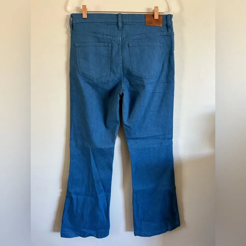 J.Crew Ashbury Flare Jeans Size 31 NWT High Rise Light Wash Stretch Denim
